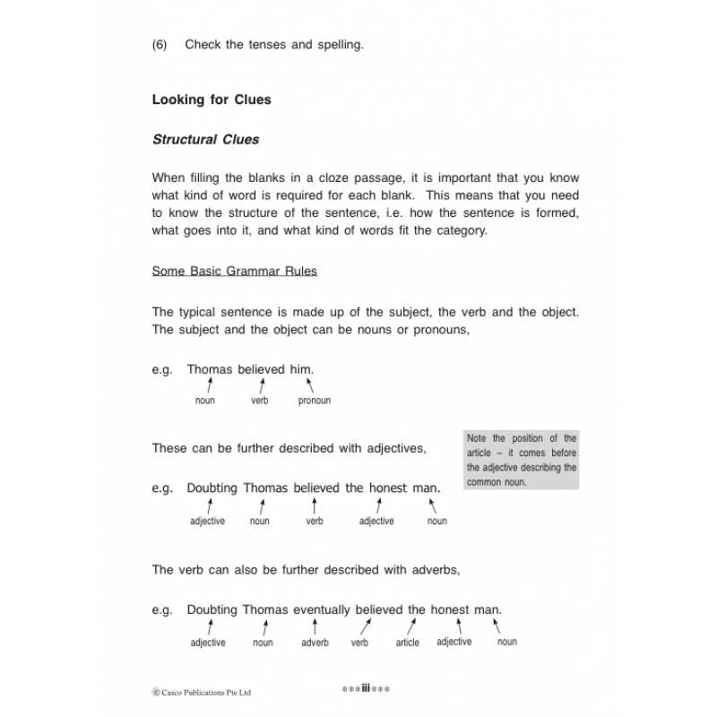 How to Score Cloze Passage 6