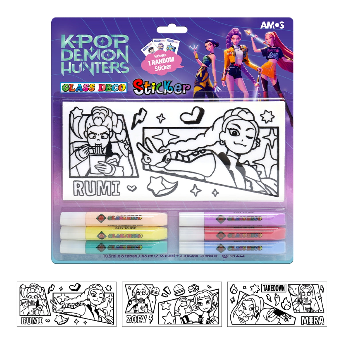 AMOS Glass & Sun Deco Set – K-POP Demon Hunters KDH-05