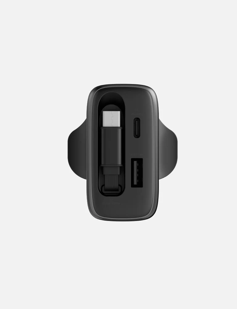 Energea AmpCharge Arc 65 1C1A GaN Wall Charger with Retractable Cable
