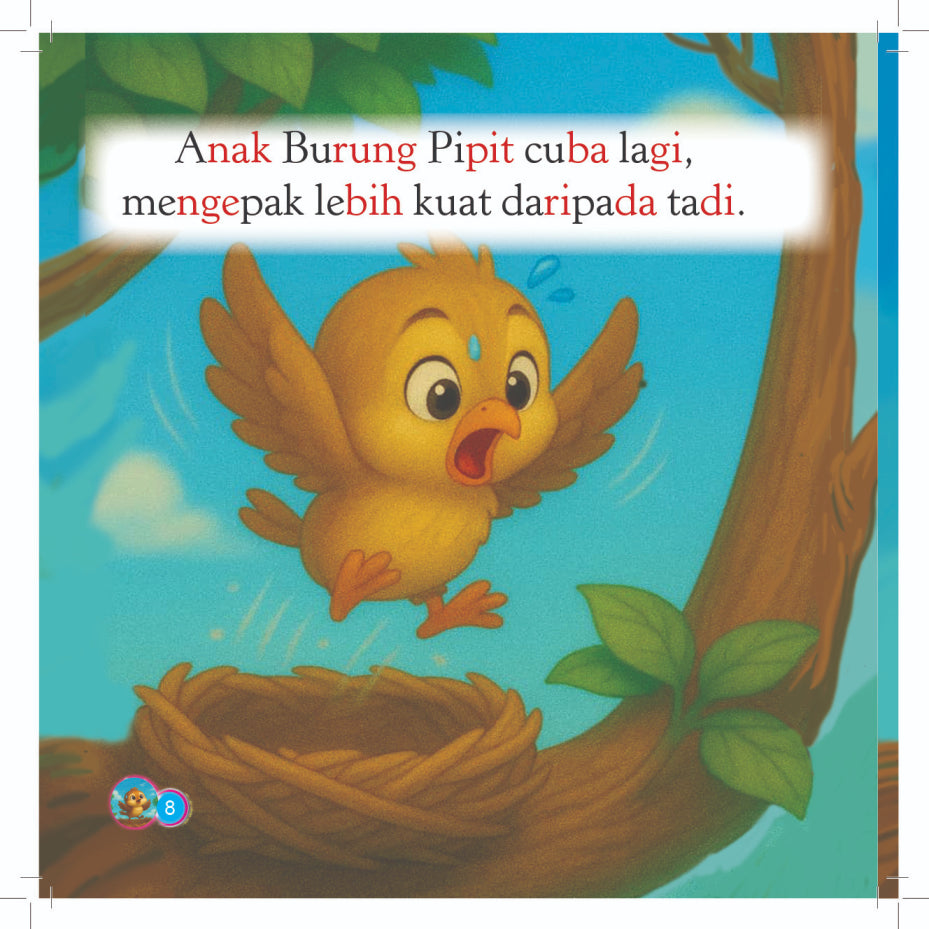 Siri Anak-anak Haiwan Comel : Anak Burung Pipit Belajar Terbang