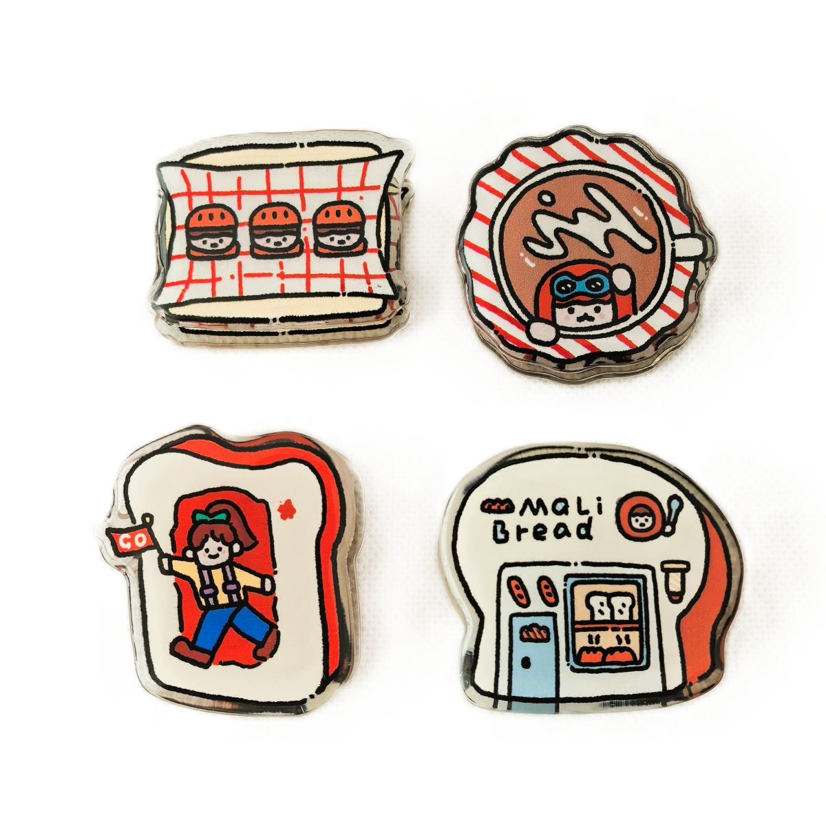 Fancy Paper Clip Bakery 4P/Set