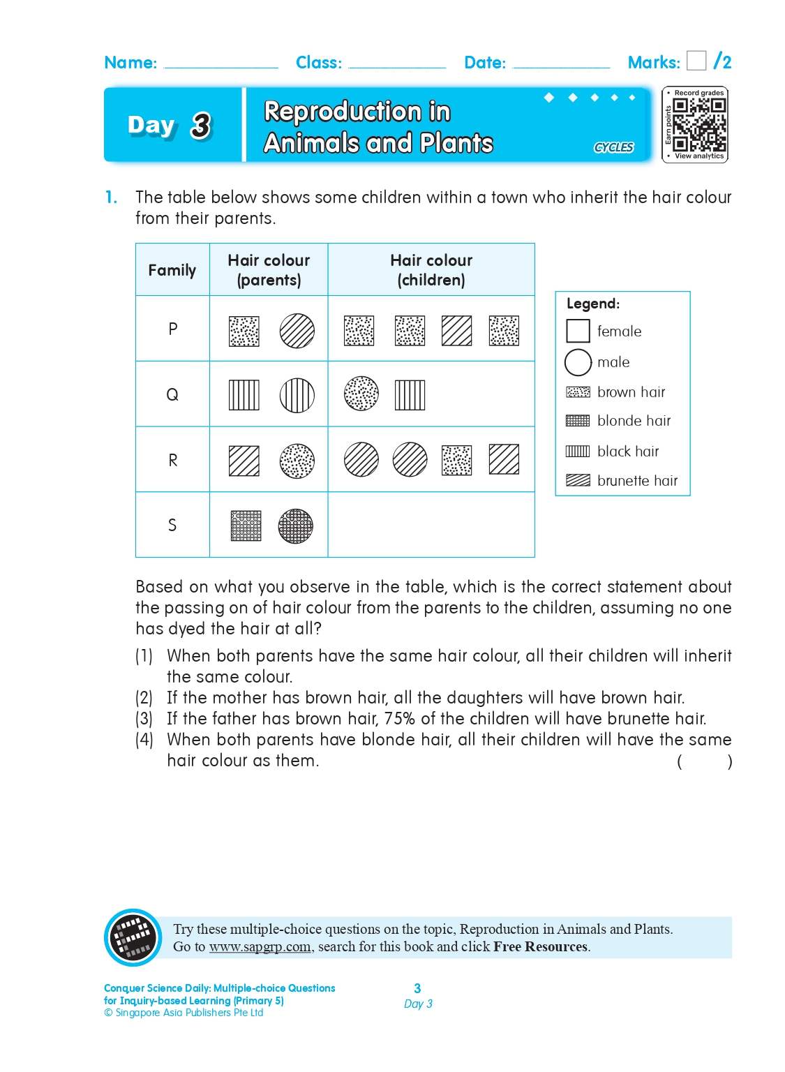 Conquer Science Daily Open-Ended Questions for Inquiry-Based Learning Primary 5