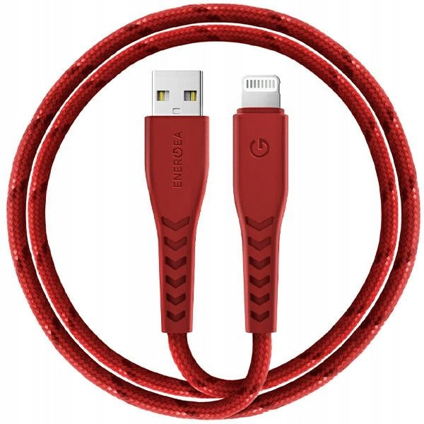 Energea Kabel Nyloflex USB Lightning Charge and Sync C89 Mfi 1.5m Czerwon