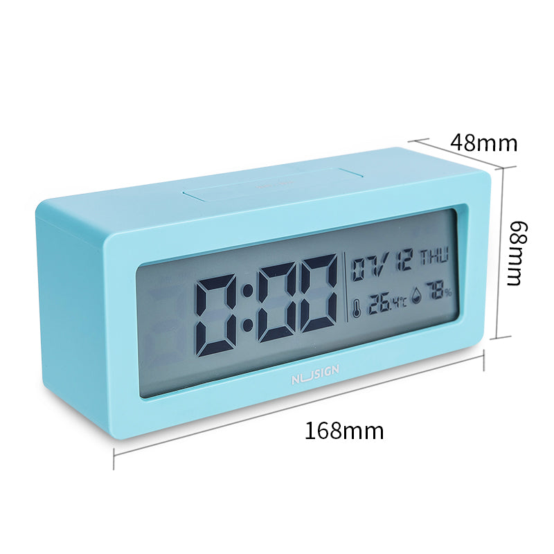DELI NUSIGN ALARM CLOCK LIGHT BLUE NS881