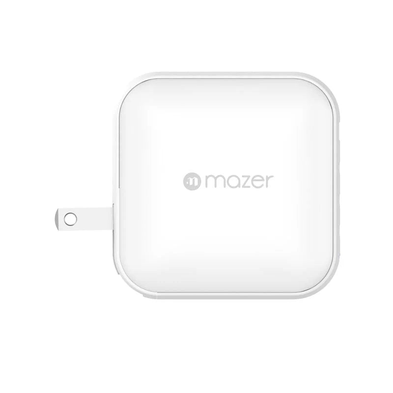 Mazer M-G100W-V5-WH PD100W 3C1A Travel Adapter with Changeable Plugs (White)