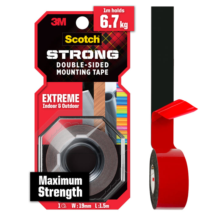 Scotch® 414-S19 Extreme Double-Sided Mounting Tape, 19mm x 1.5m