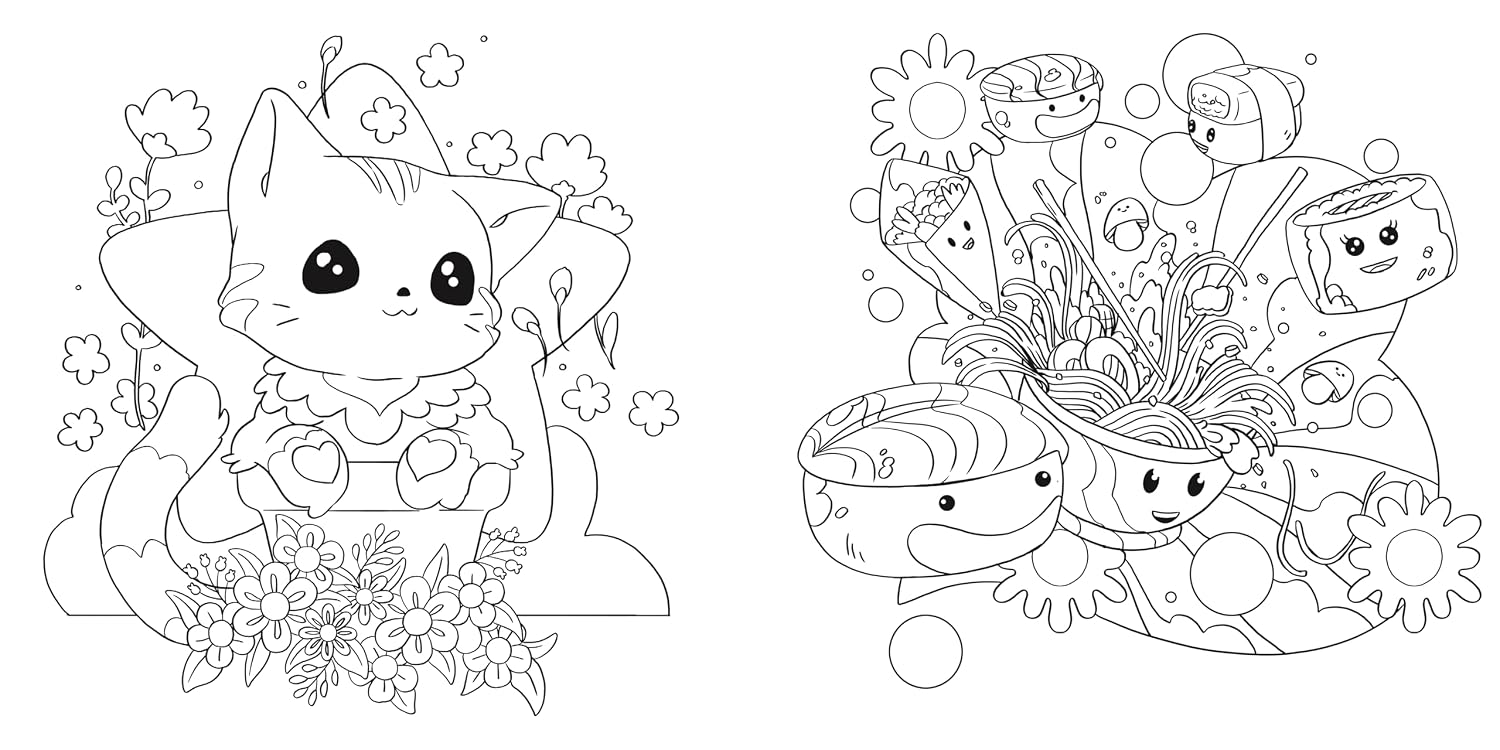 Sparkpool Kawaii Colouring Book