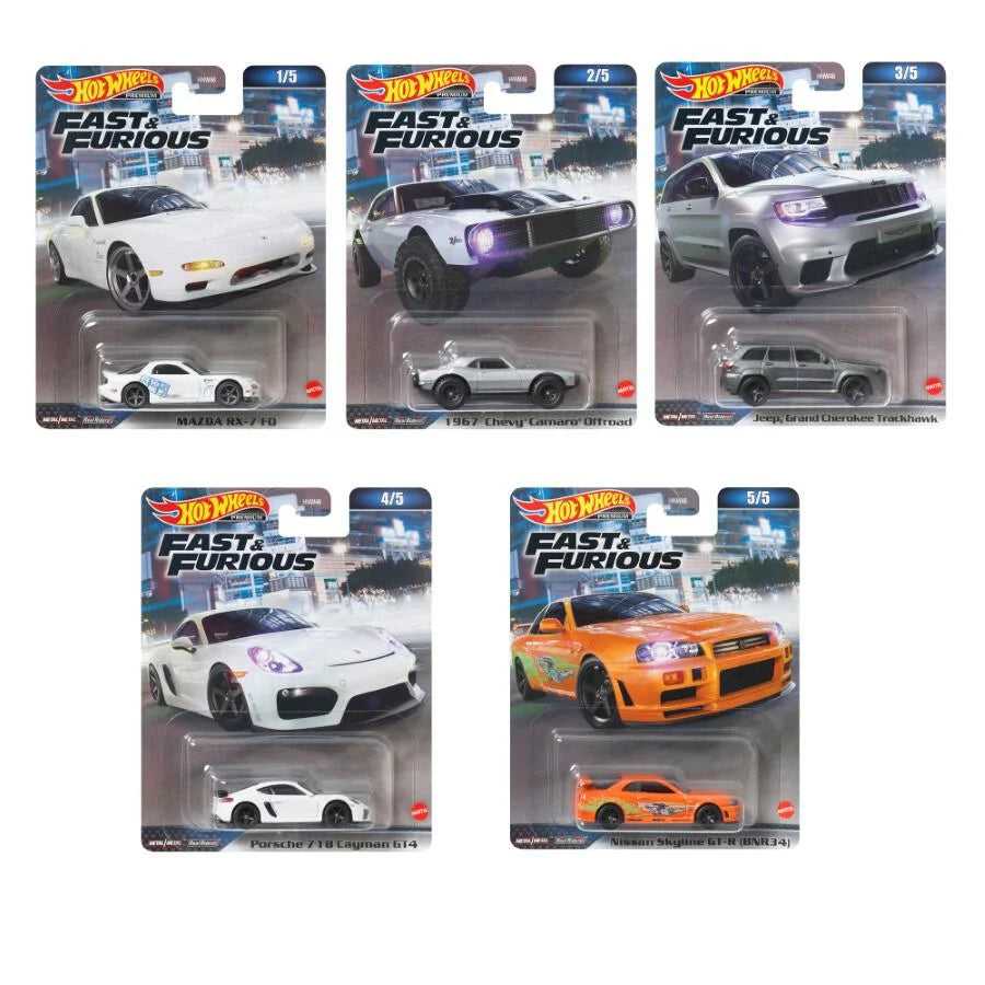 MATTEL HOT WHEELS FAST N FURIOUS PREMIUM ASSORTED