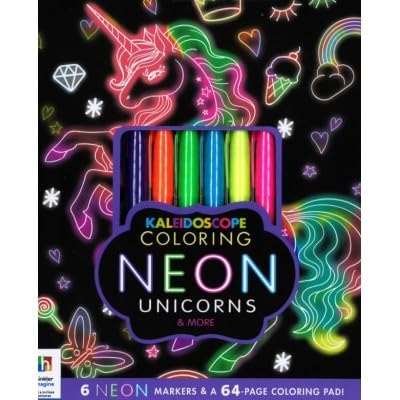 Kaleidoscope Colouring Kit: Neon Unicorn