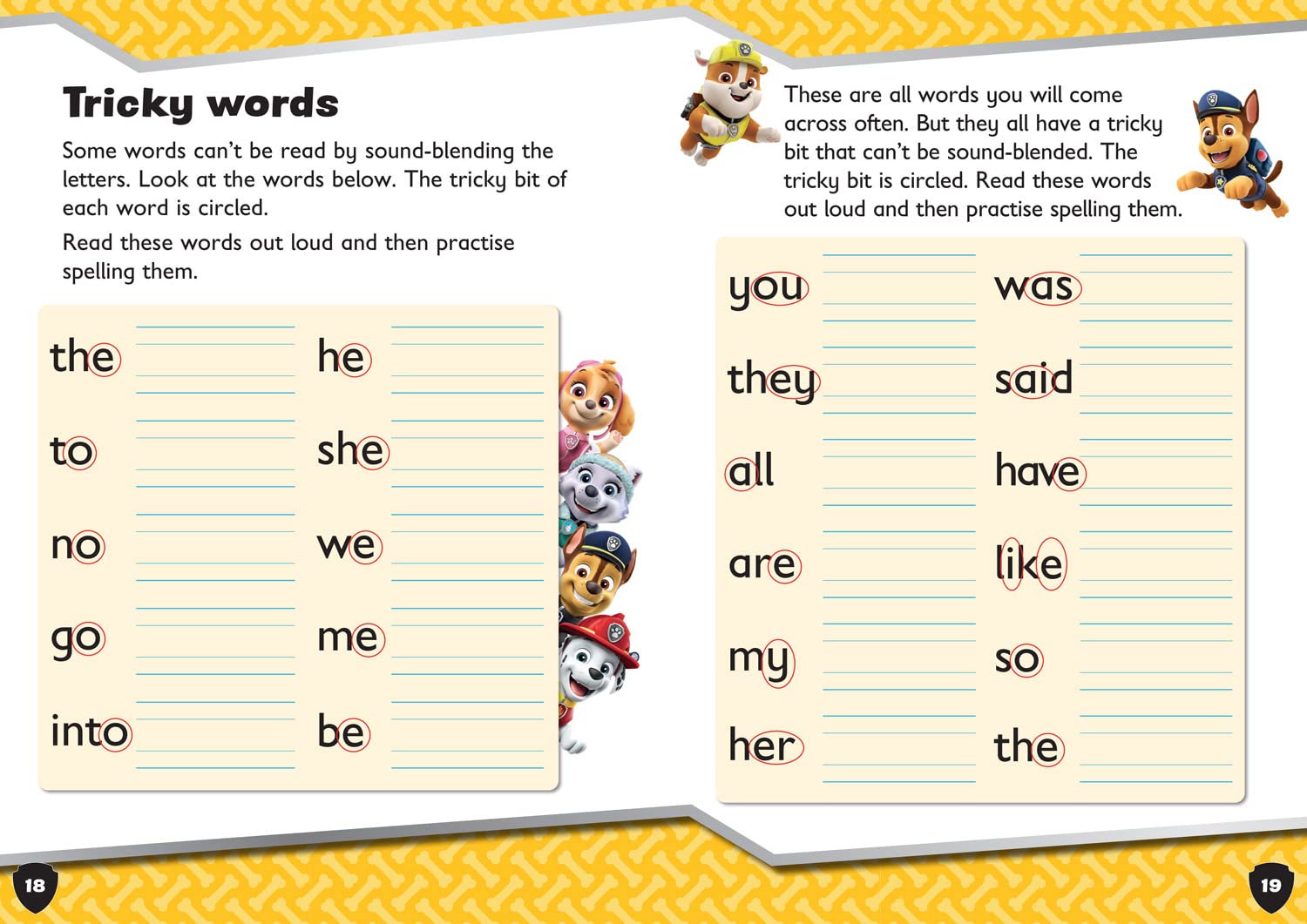 PAW Patrol First Spelling Activity Book
