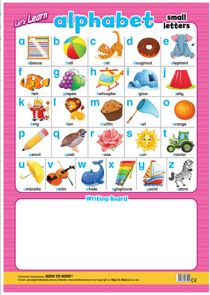 Preschool Let's Write Board: Small Letters