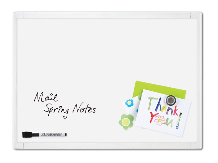 Quartet White Frame Magnetic Whiteboard 23" X 17" (21-580643q)