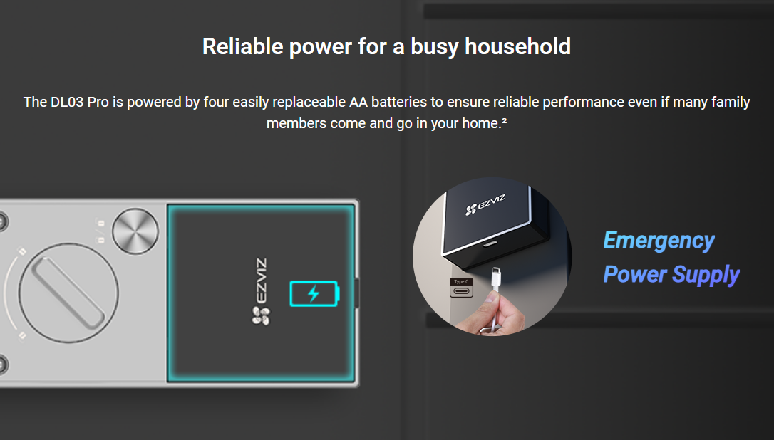 EZVIZ DL03 Pro Smart Rim Lock