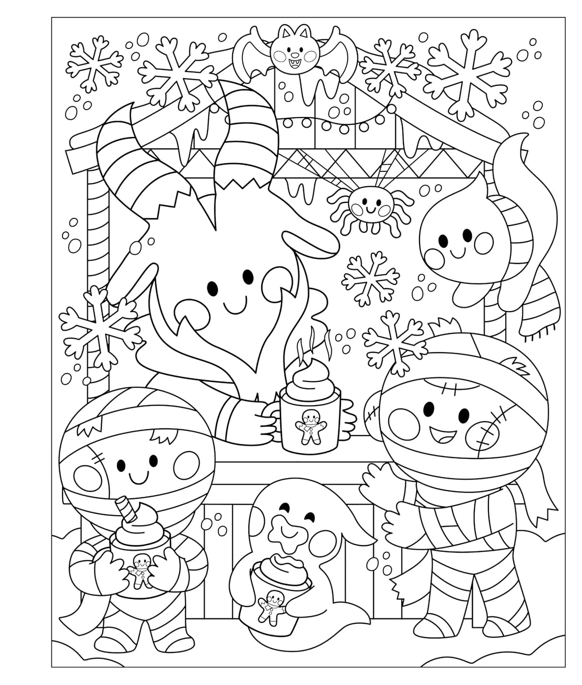 Squeetopia: Spoopy Cheer: A Creepy-Cute Coloring Book of Celebrations (Paperback)