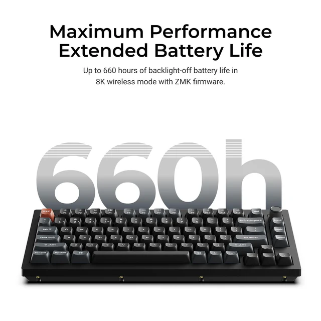 Keychron V1 Ultra 8K Wireless Custom Mechanical Keyboard - Brown