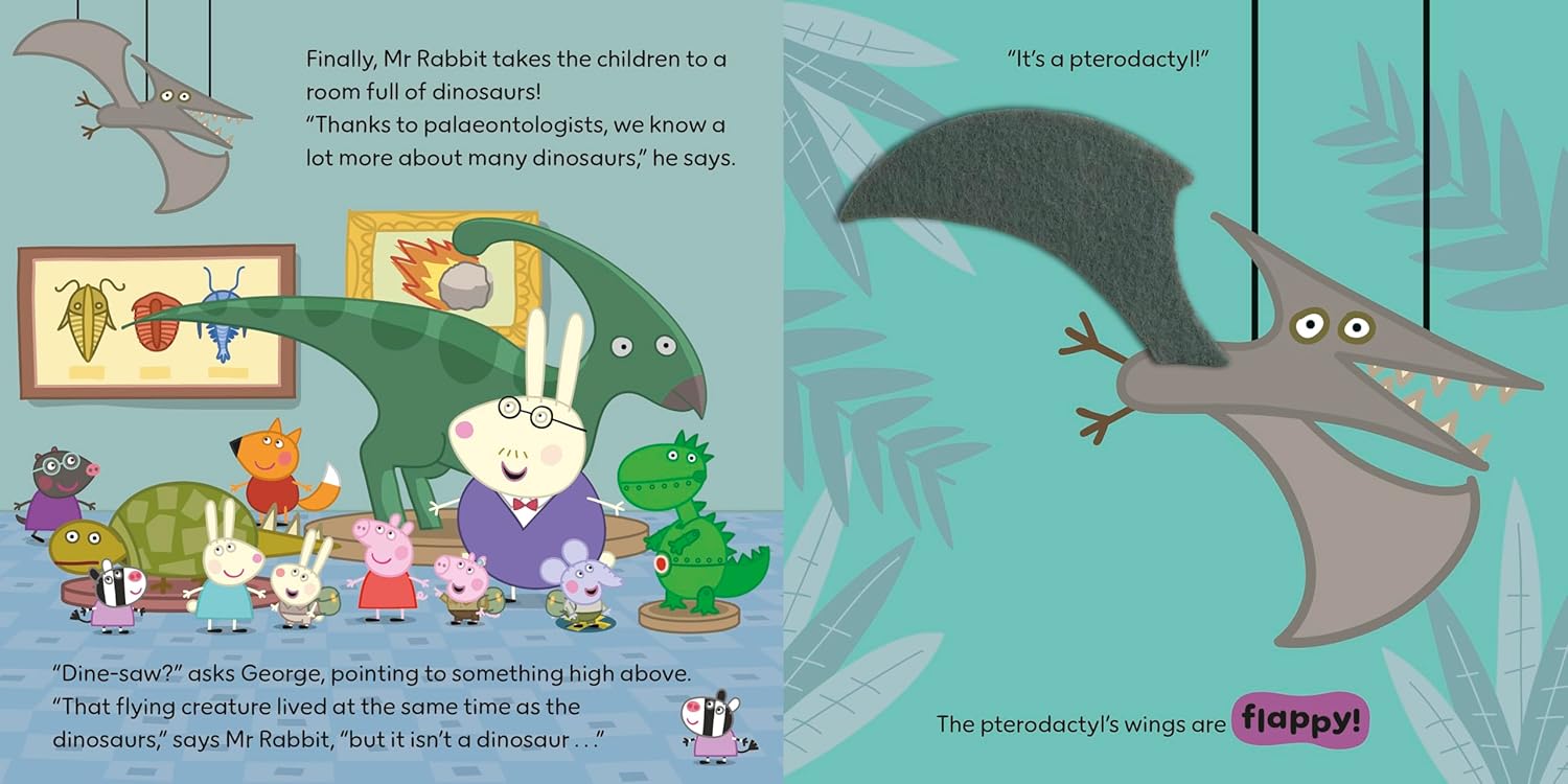 Peppa Pig: George’s Dino Day: A Touch-and-Feel Playbook (Board Book – Touch & Feel)