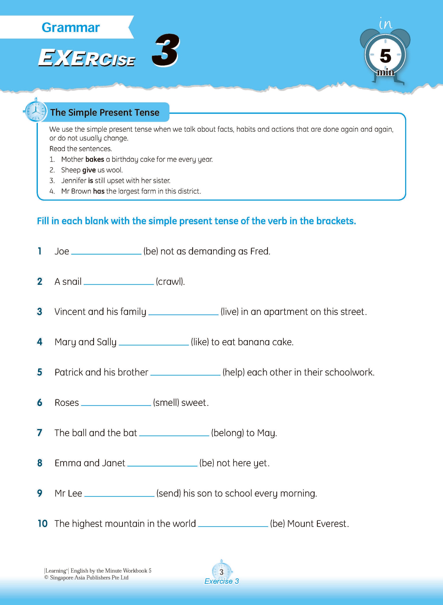 Learning+ ENGLISH by the MINUTE Workbook 5