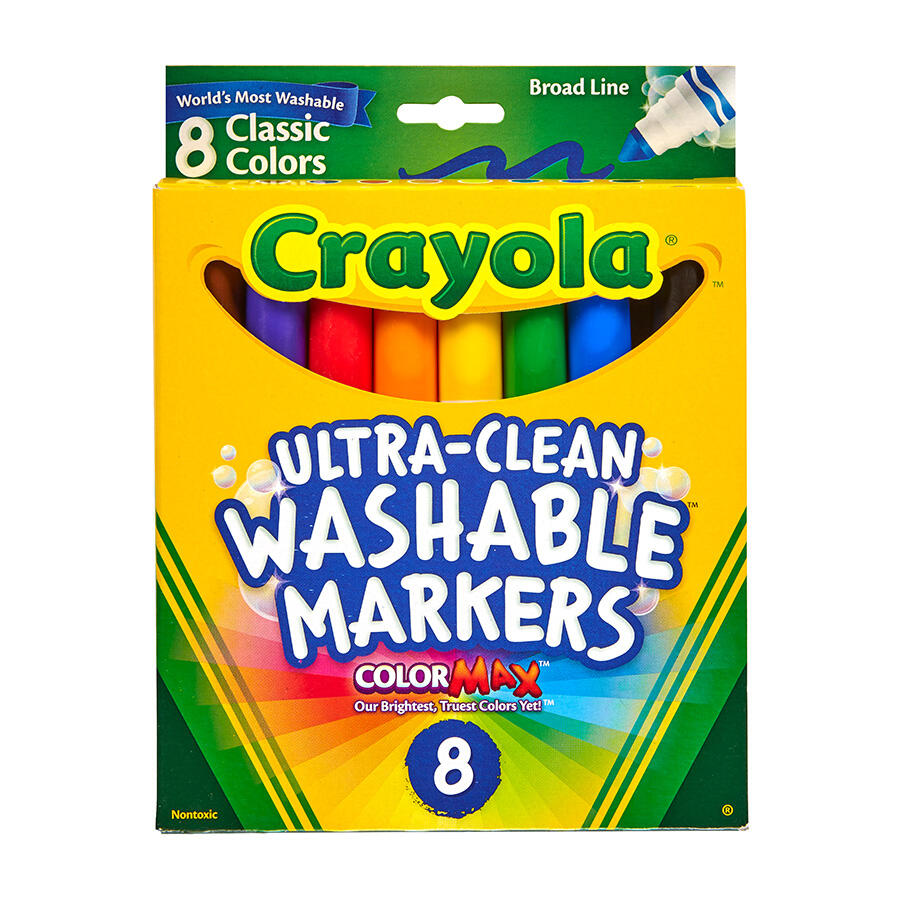 Crayola Ultraclean Washable Markers Broad Line 8's 587808