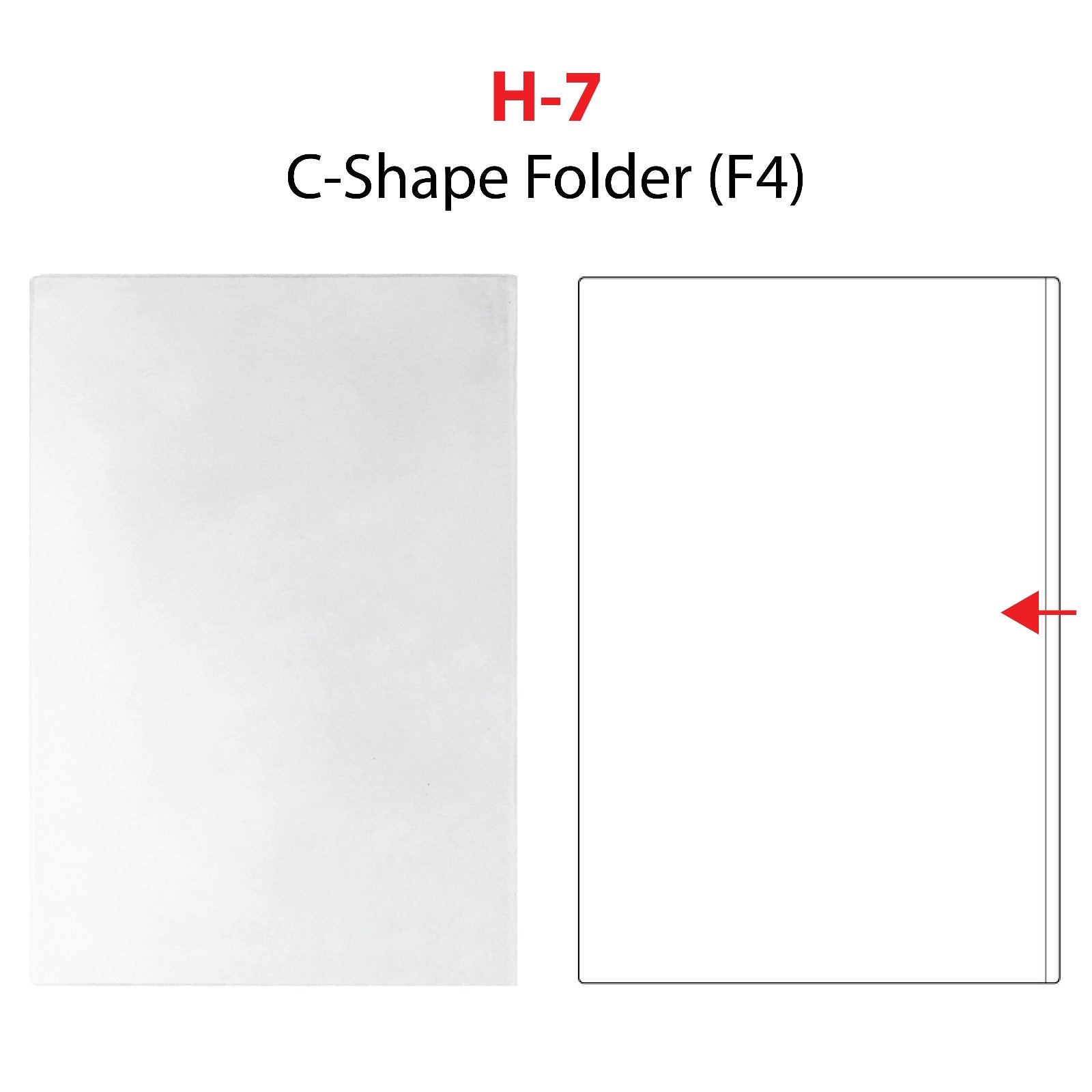 POP BAZIC Pvc Transparent C-shaped Folder F4