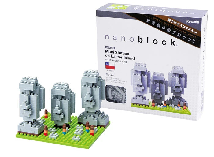 KAWADA NANOBLOCK MOAI STATUES ON EASTER ISLAND