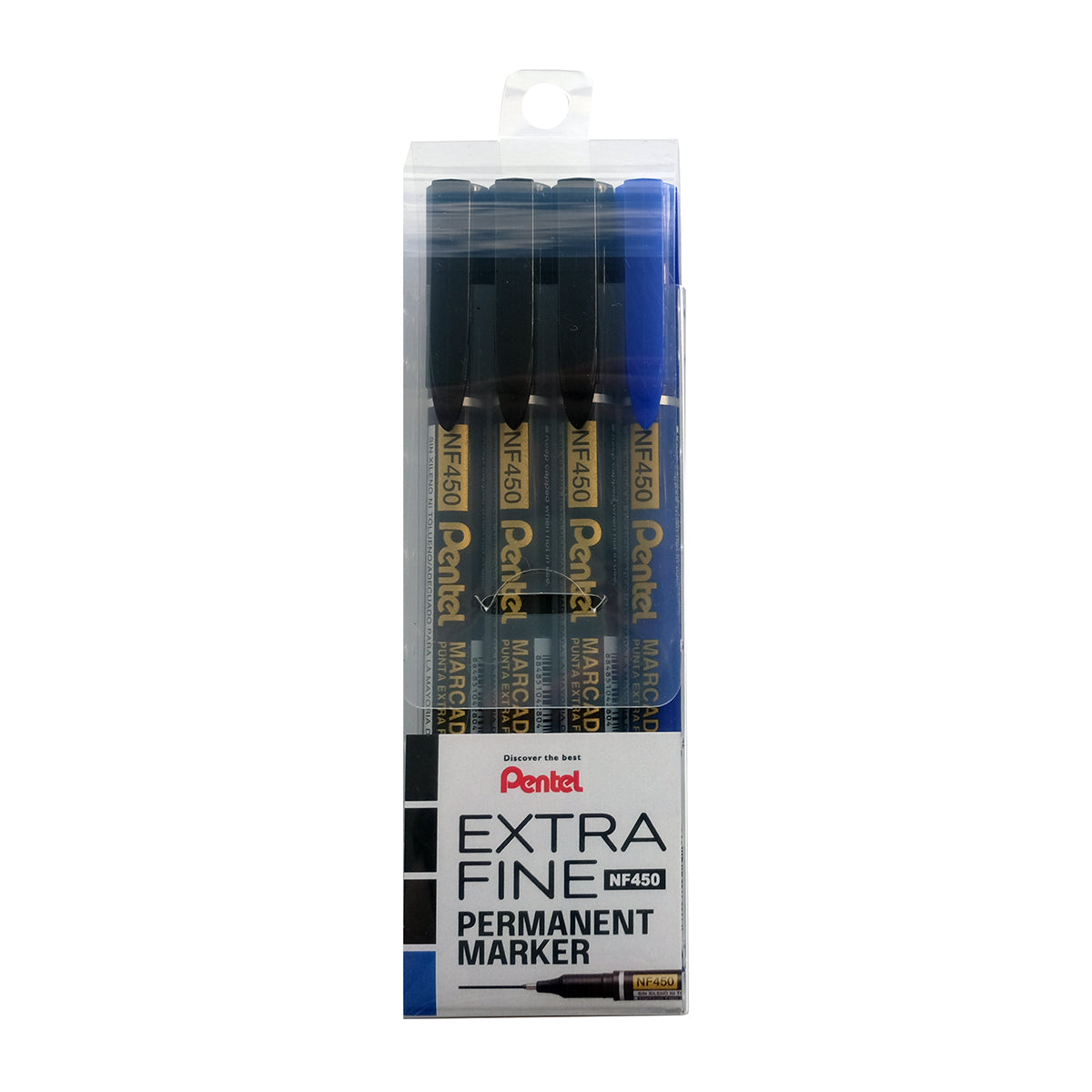PENTEL Extra Fine Permanent Marker (4-col Set)