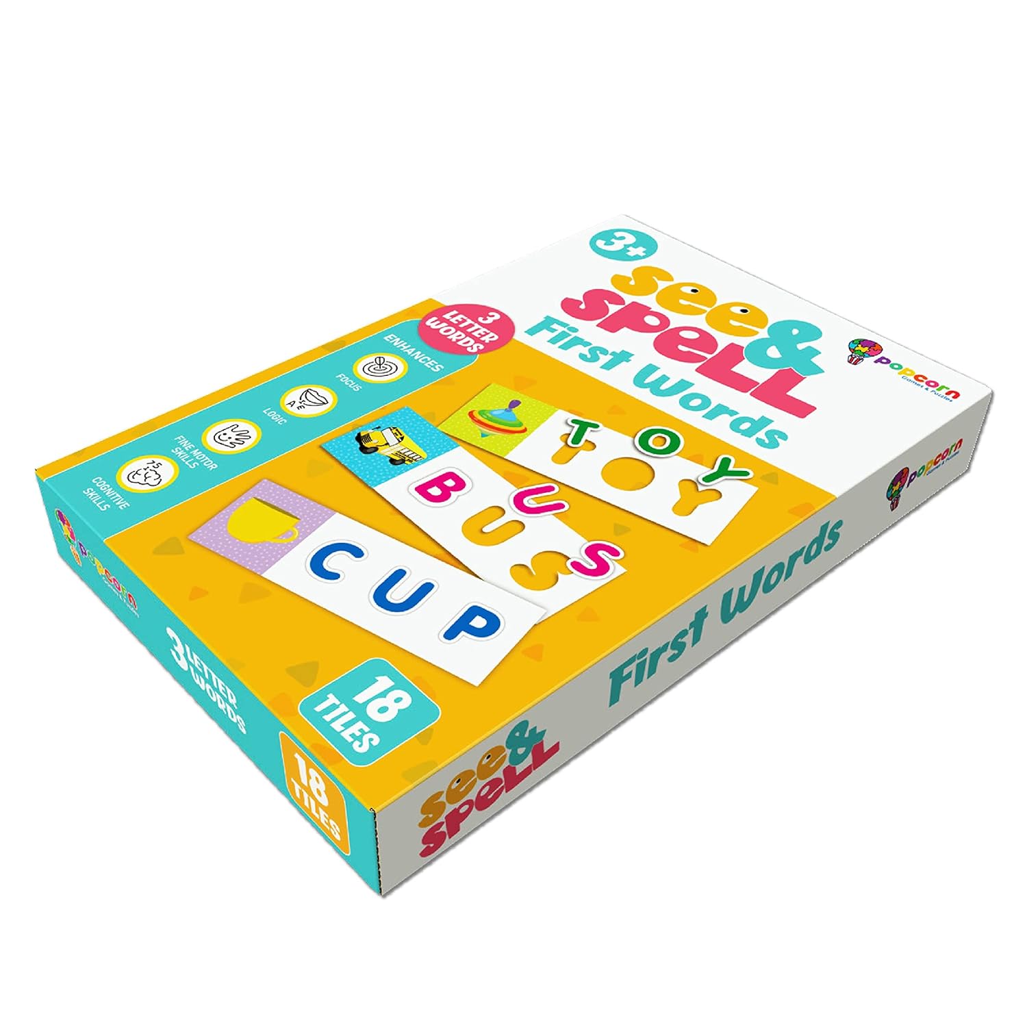 POPCORN GAMES AND PUZZLES SEE AND SPELL FIRST WORDS