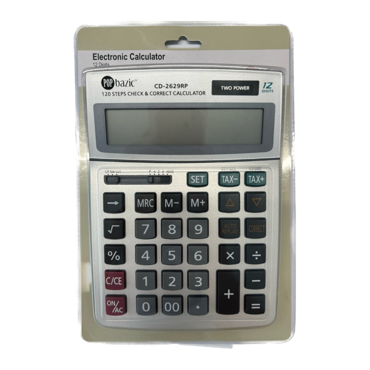 POP BAZIC Calculator 12 Digits Cd2629rp