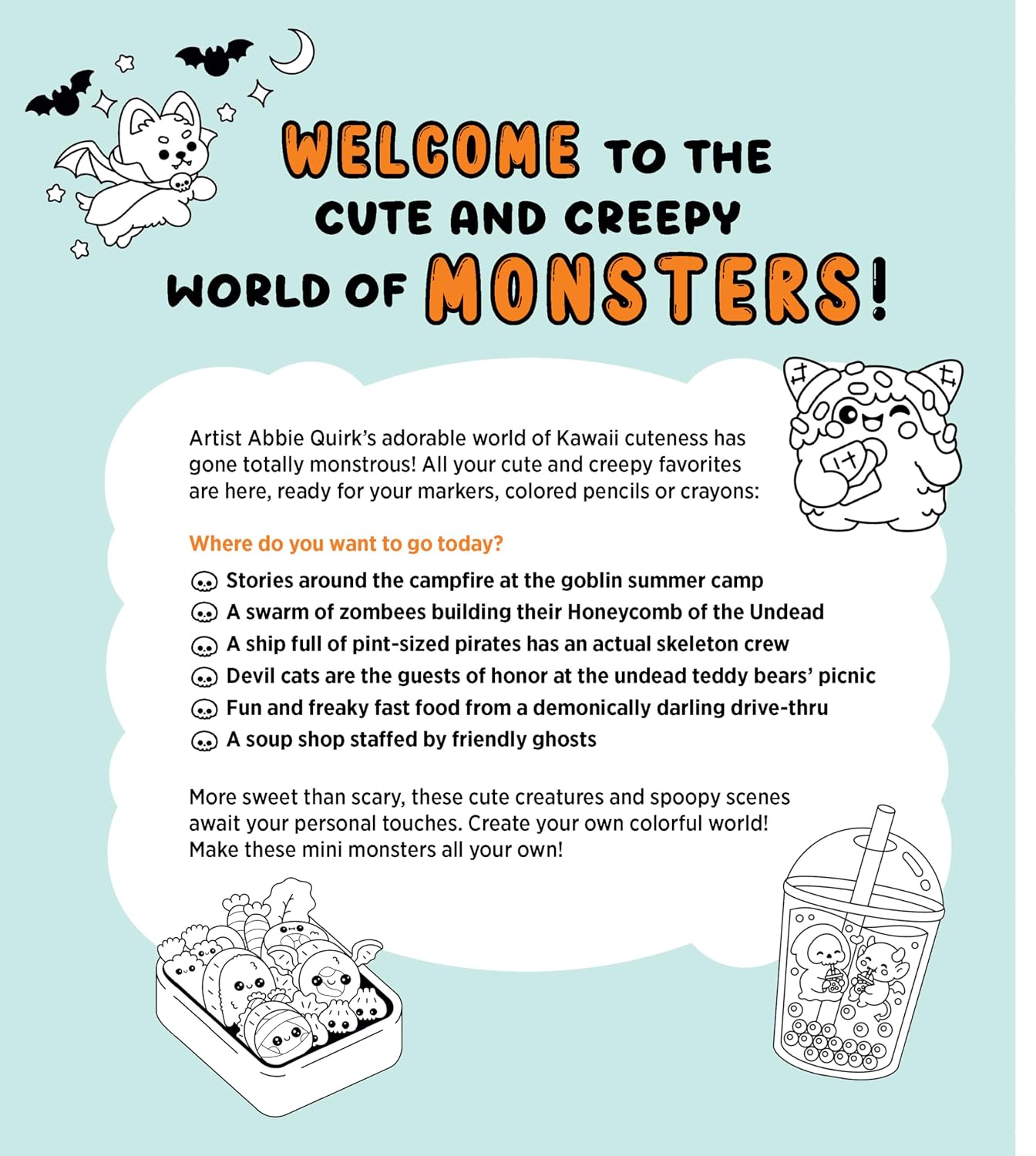 The Super Cute Monsters Coloring Book (Paperback)