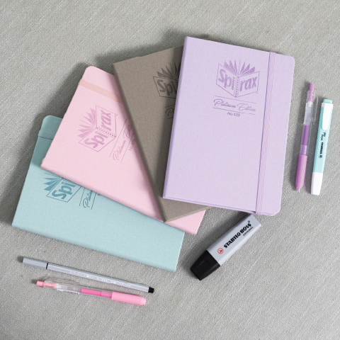 Spirax Platinum A5 Premium Journal Rose Pink (160 Pages)