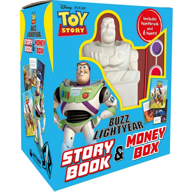 Disney Toy Story Buzz Lightyear Paint Your Own Money Box For Kids With Story Book & Paints