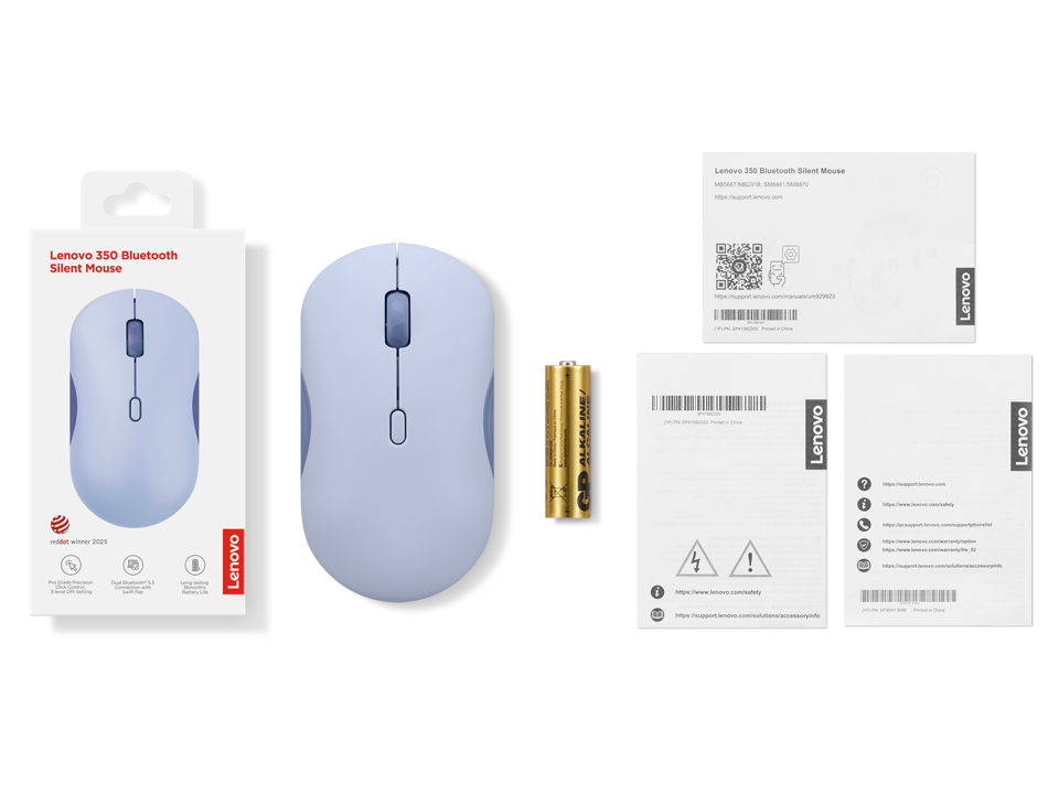 Lenovo 350 Bluetooth Silent Mouse - Meta Grape