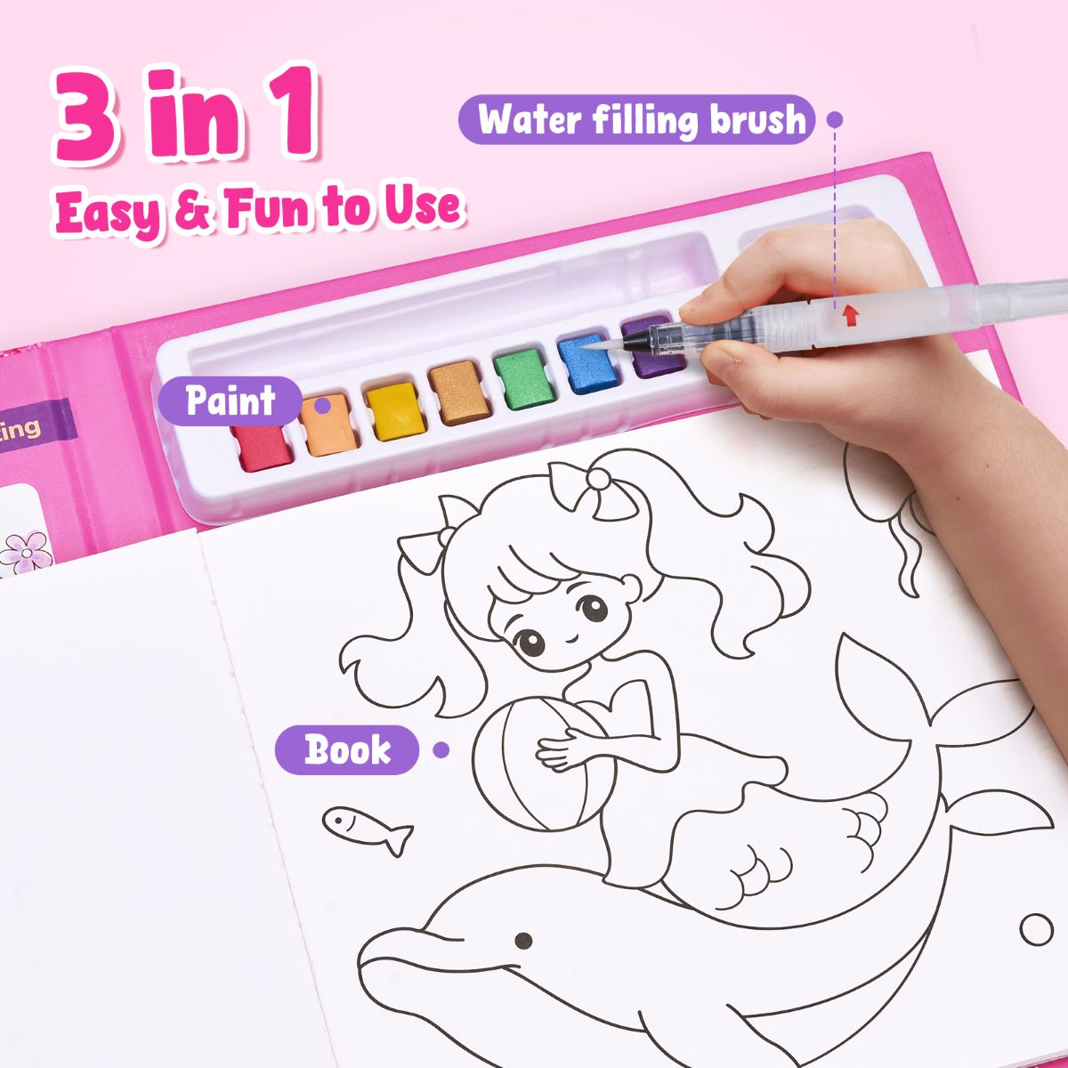 JOYCAT WATER COLOUR PAINTING & SHIMMER ART PRINCESS