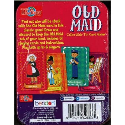 BENDON COLLECTIBLE TIN CARD GAME OLD MAID