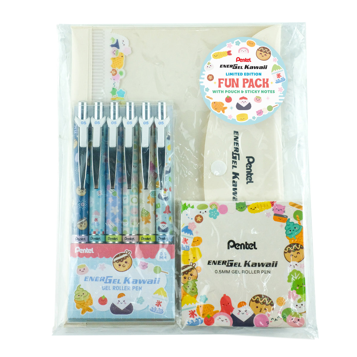 PENTEL Kawaii+7 Energel 6P Set W/Pouch