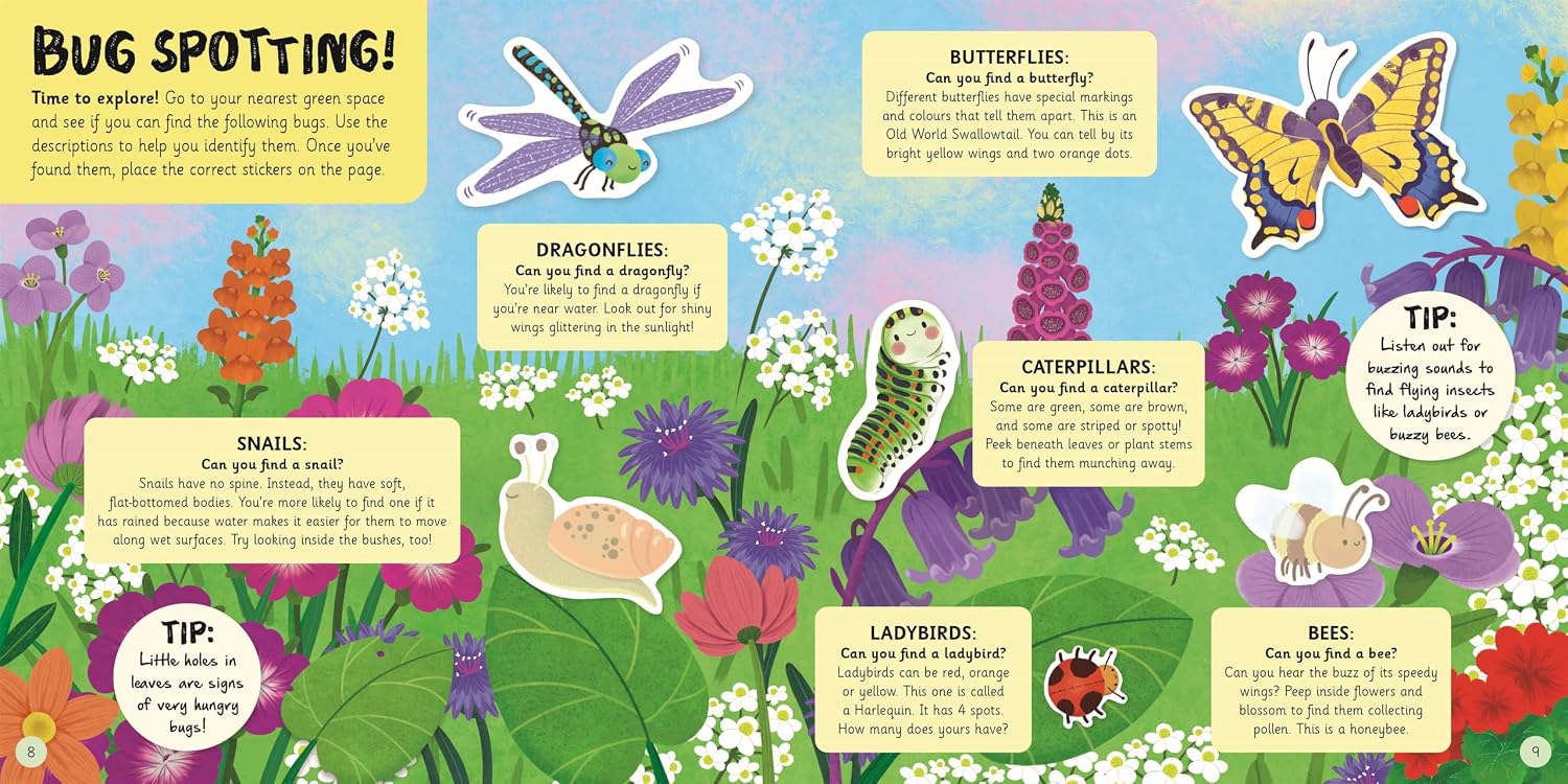 Bugs And Nature - Early Learning Sticker Book For Little Explorers (Paperback)