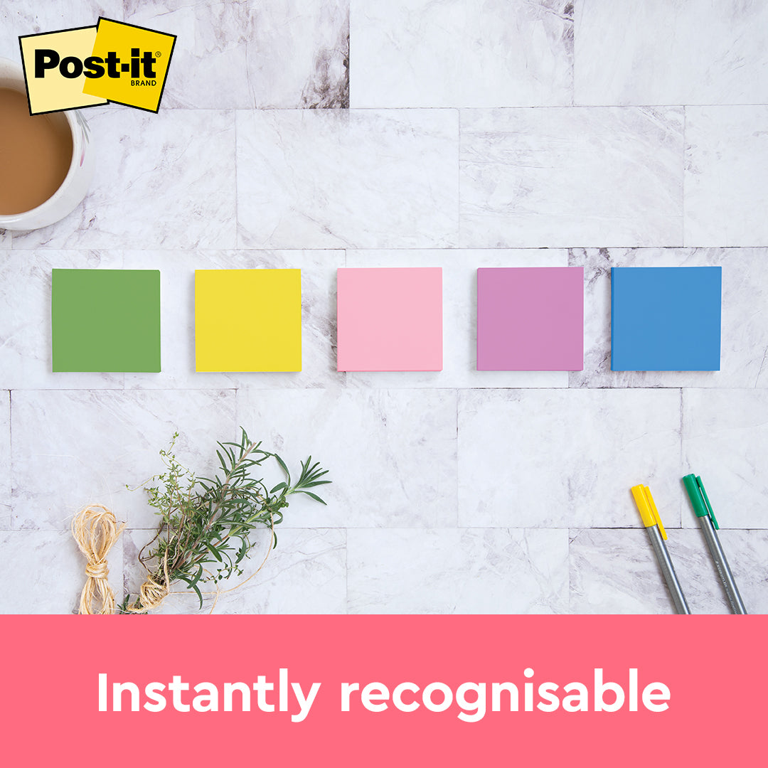 Post-it® 654-10AU Jaipur Colours Notes 3x3" 10Pads/Pack