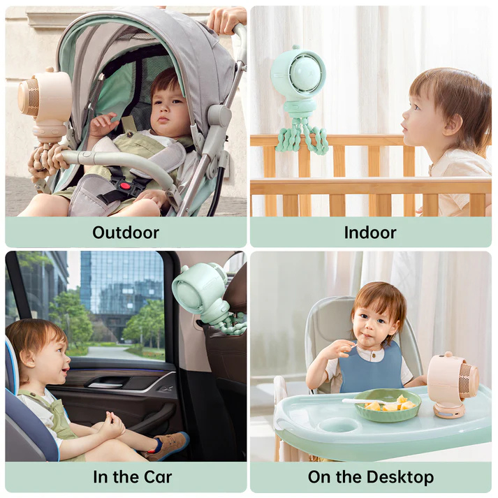 JisuLife Stroller Fan Life2 - Light Brown