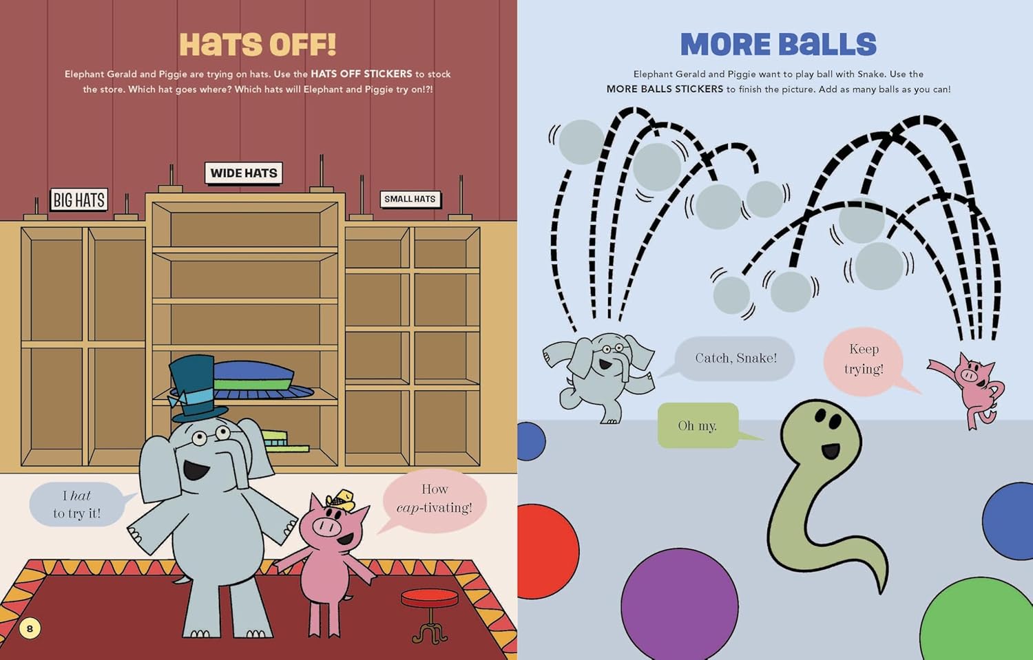 Elephant & Piggie: Let's Sticker! (Paperback)