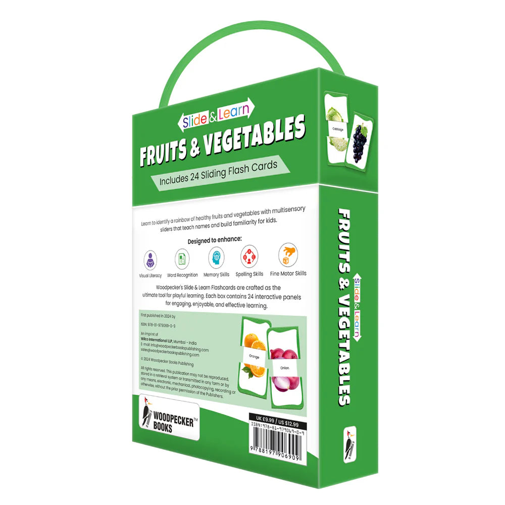 Slide & Learn Flash Cards: Fruits & Vegetables