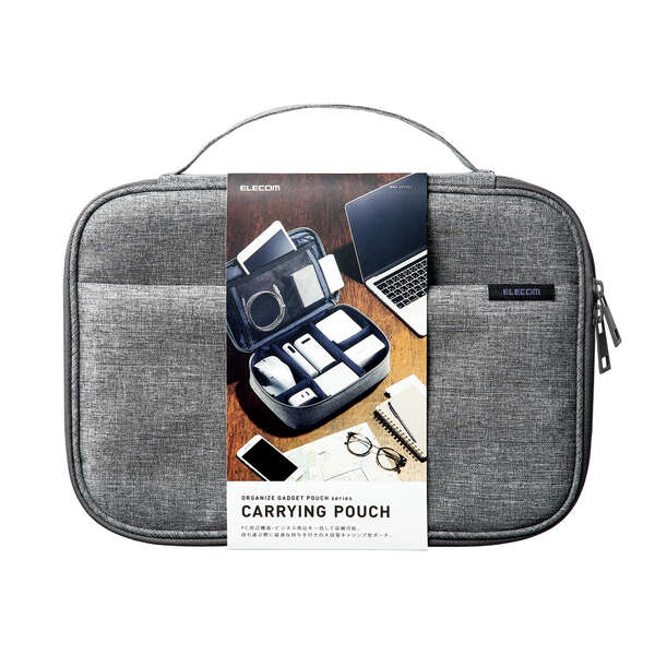 BMA-GP15 Elecom Gadget Pouch Carrying Type Grey