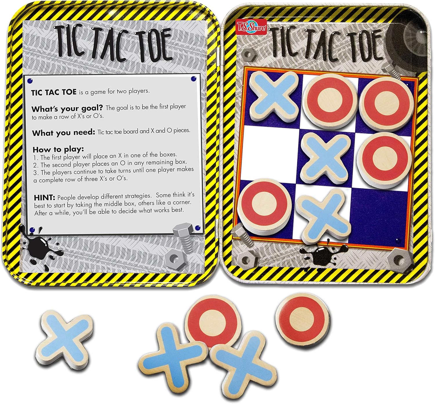 BENDON TIC TAC TOE MAGNETIC GAME TIN