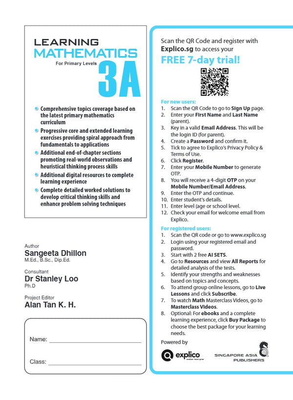 Learning Mathematics For Primary Levels 3A 