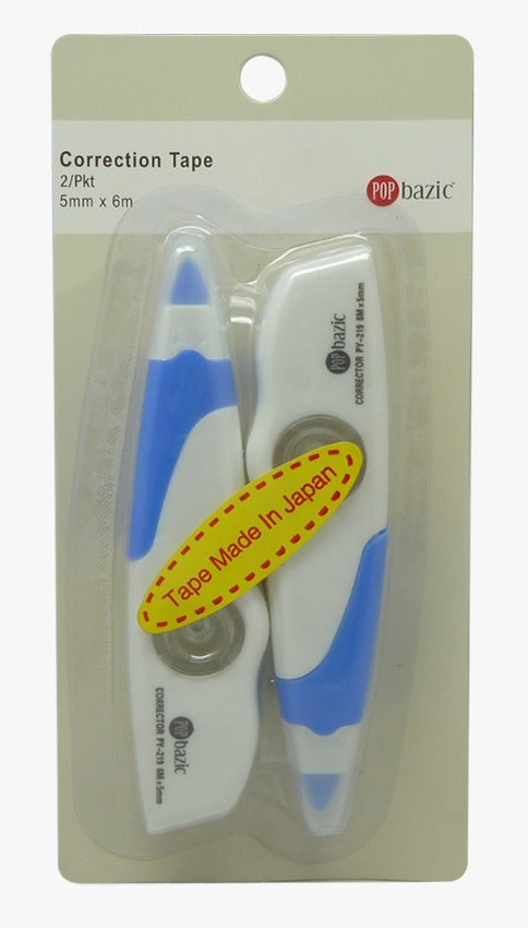 POP BAZIC Correction Tape 5mm x 6m 2's