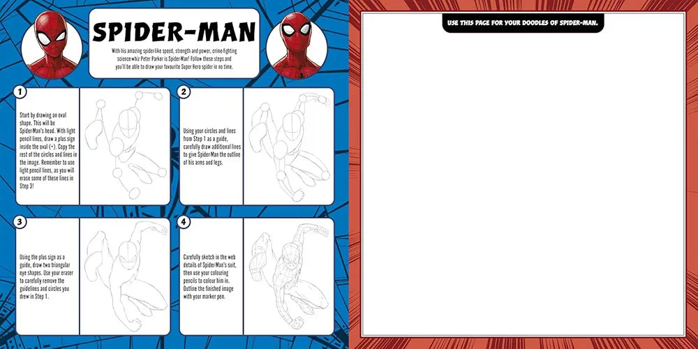 Marvel Spider-man: How To Draw (with Easel)
