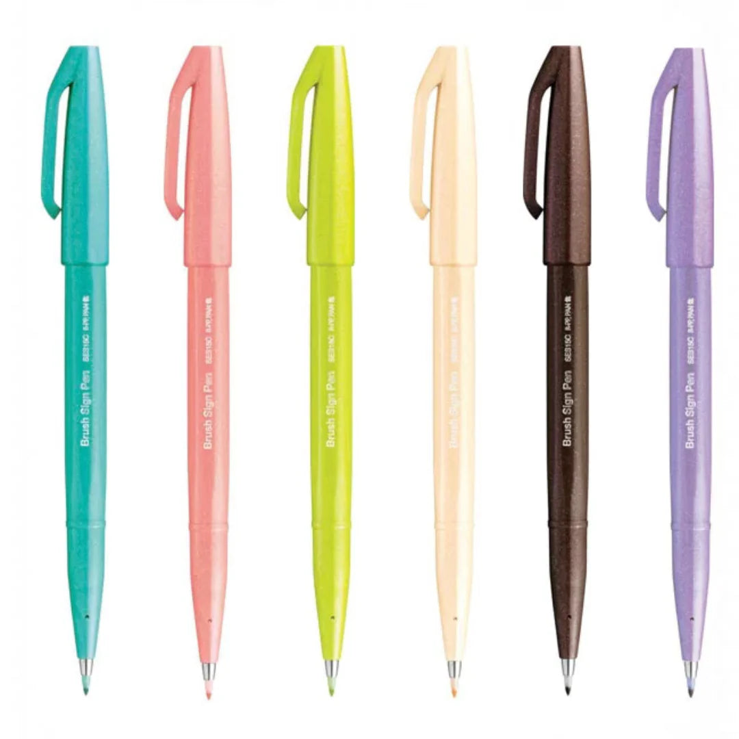 Pentel Brush Sign Pen - All 36 Colors (SES15C-36ST1/S)