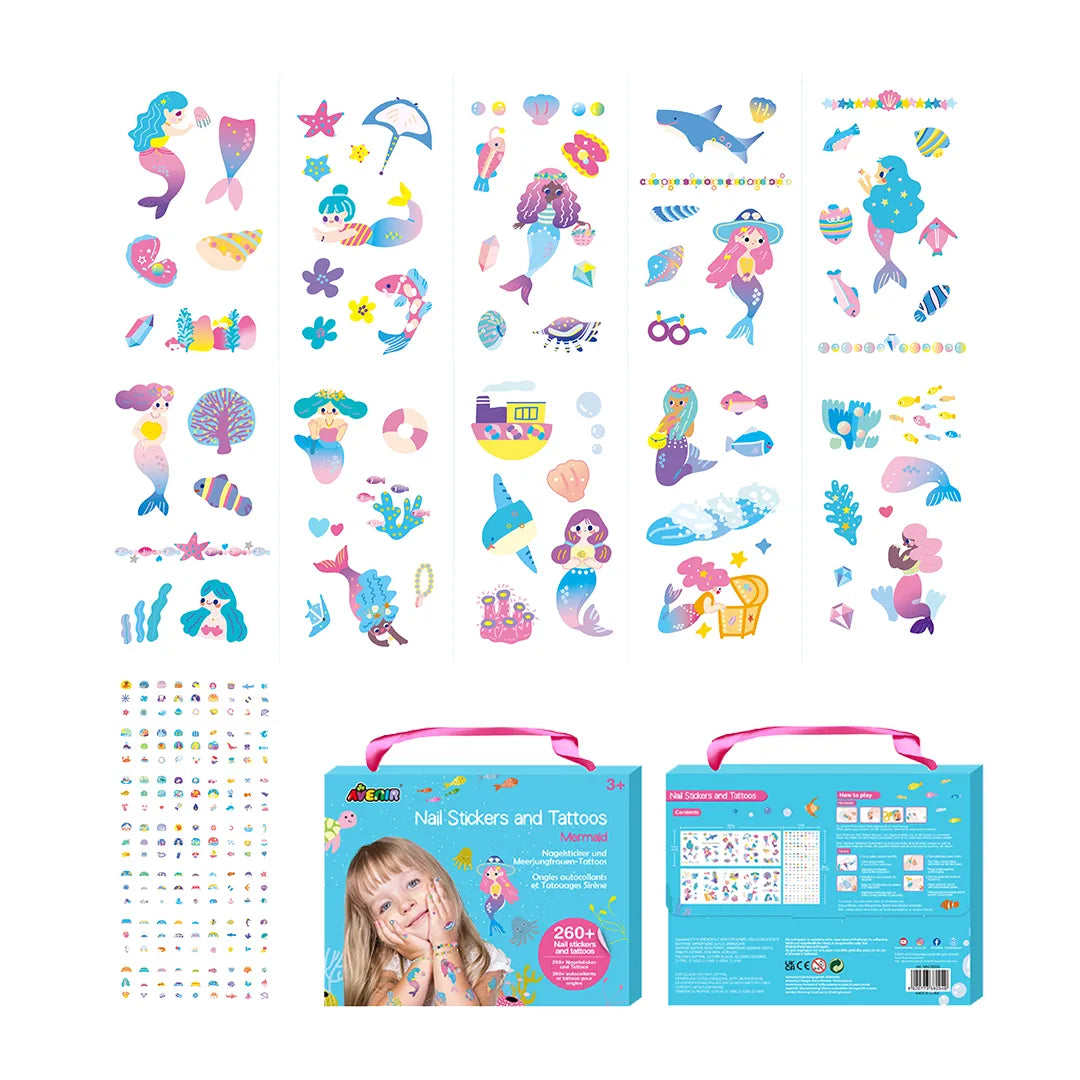 AVENIR NAIL STICKERS AND TATTOOS MERMAID