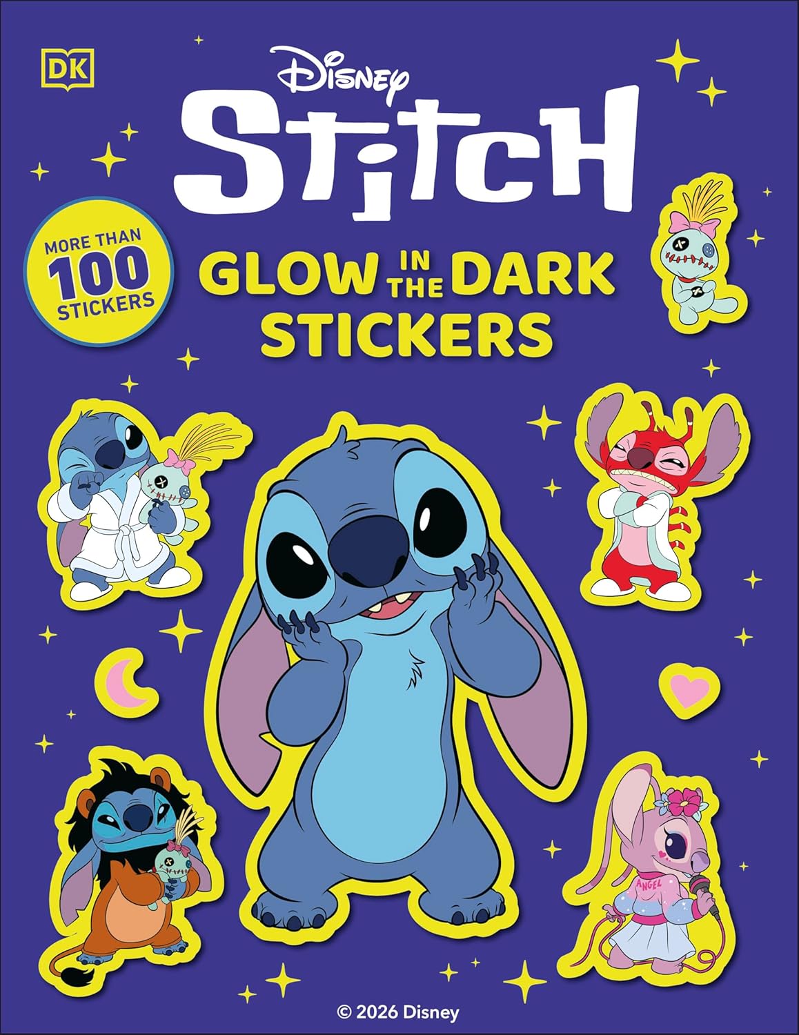 Disney Stitch Glow In The Dark Ultimate Sticker Book (Paperback)