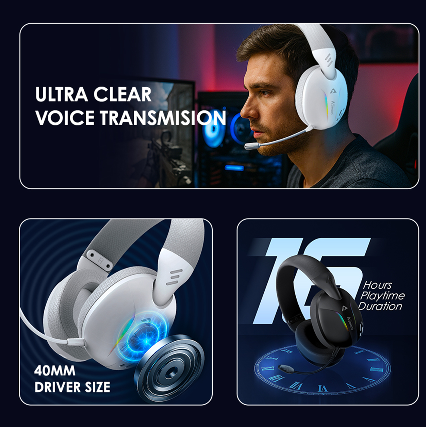 Armaggeddon Cosmic V UltraClear Wireless Gaming Headset (Ozone)
