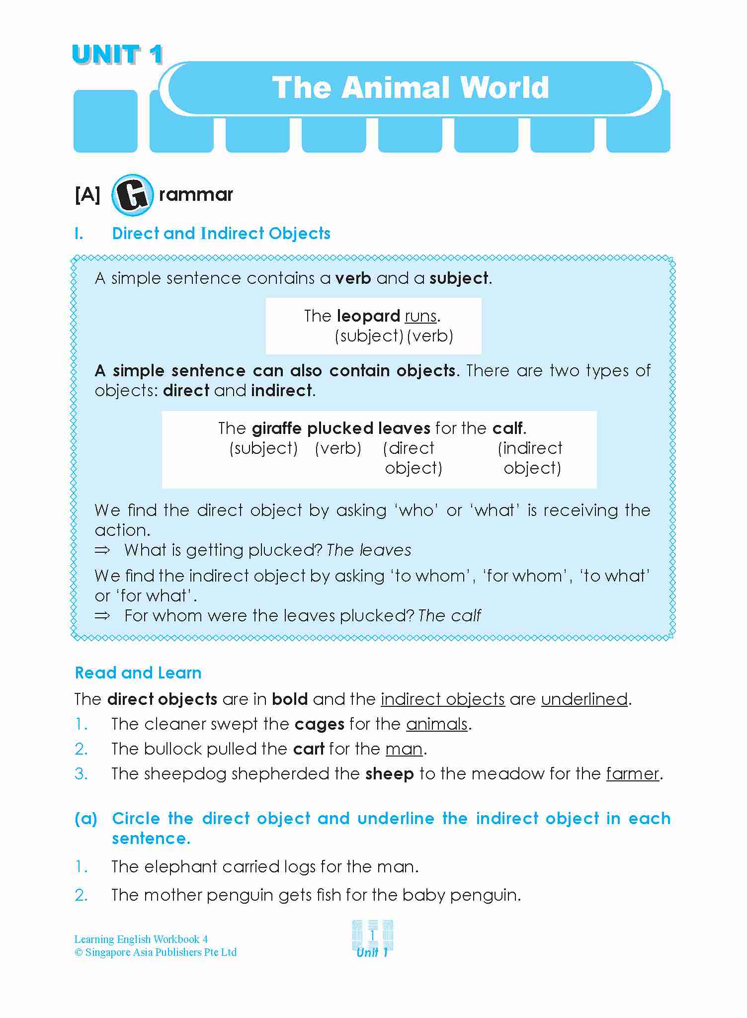 Primary 4 Learning English Workbook 4 - 5th Edition