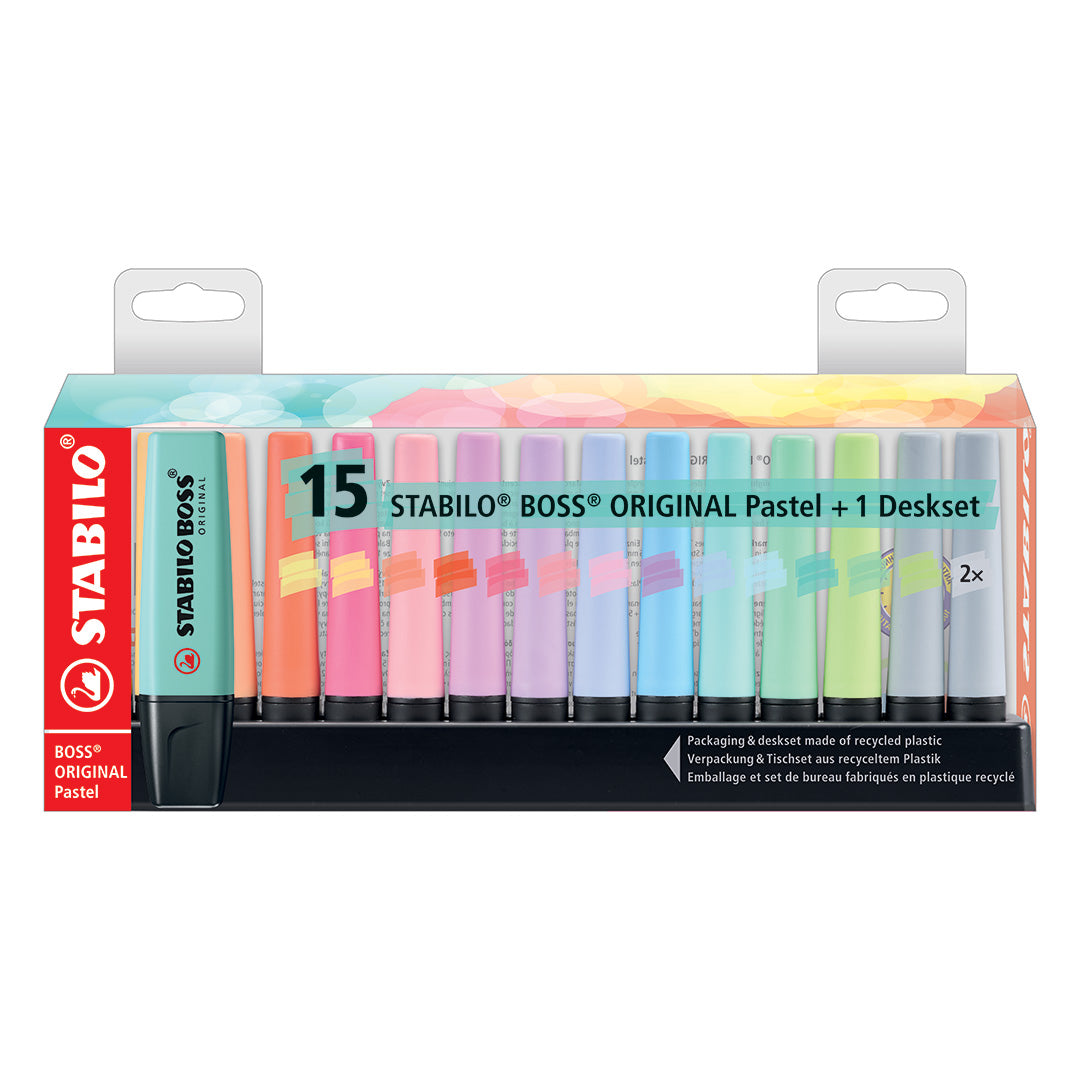 STABILO DESKSET PASTEL SET OF 15COL